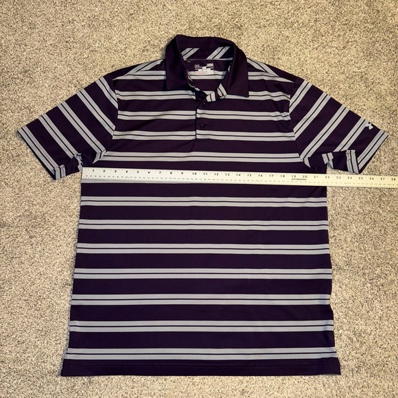 Under Armour Mens L Heat Gear Loose Performance Polo Golf Shirt Lot of 3 Striped - Picture 11 of 16
